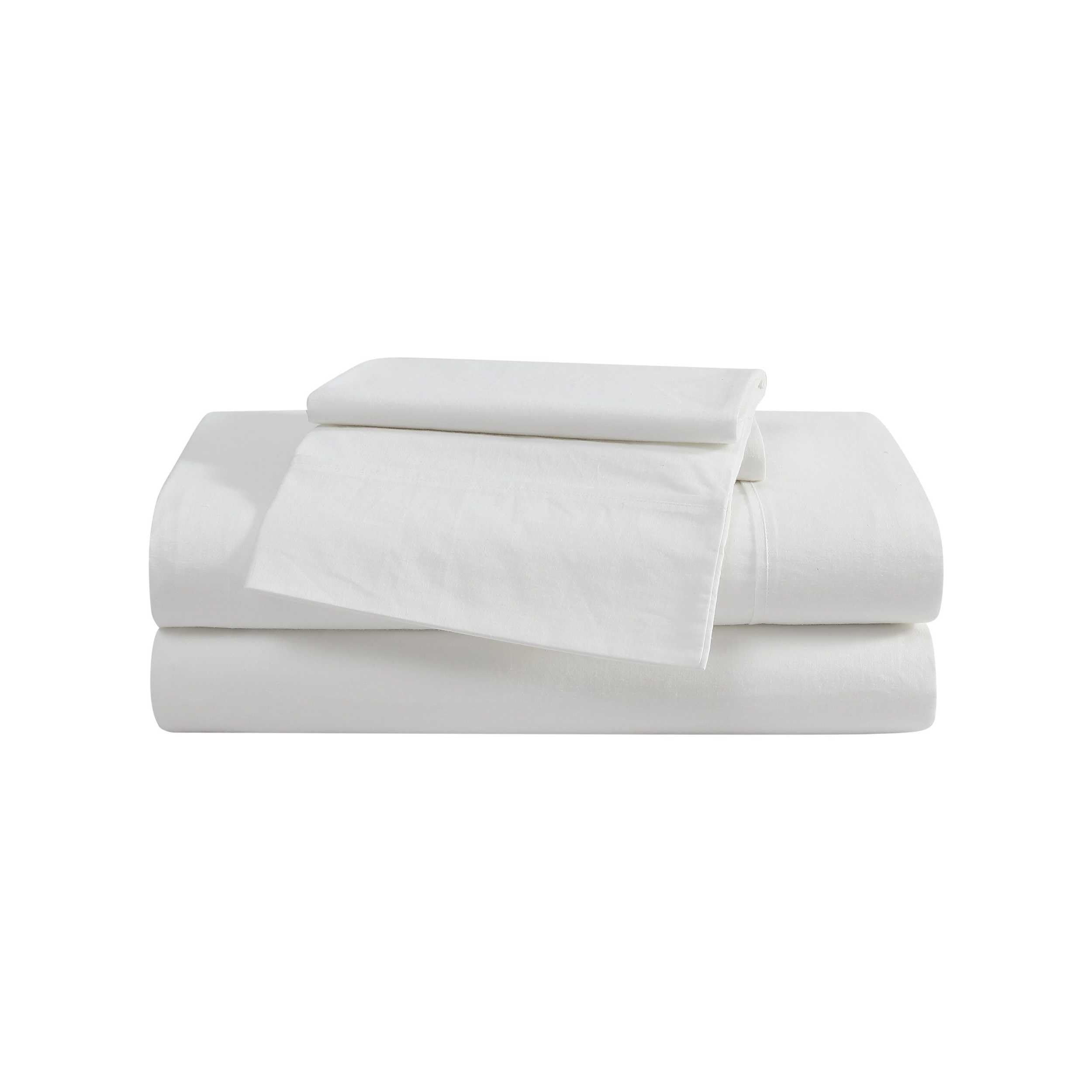 Eddie Bauer - Queen Sheet Set, Washed Percale Bedding Set with Deep Pockets, Super Soft, 100% Luxury Cotton with Smooth Percale Weave (Percale Purple, Queen)