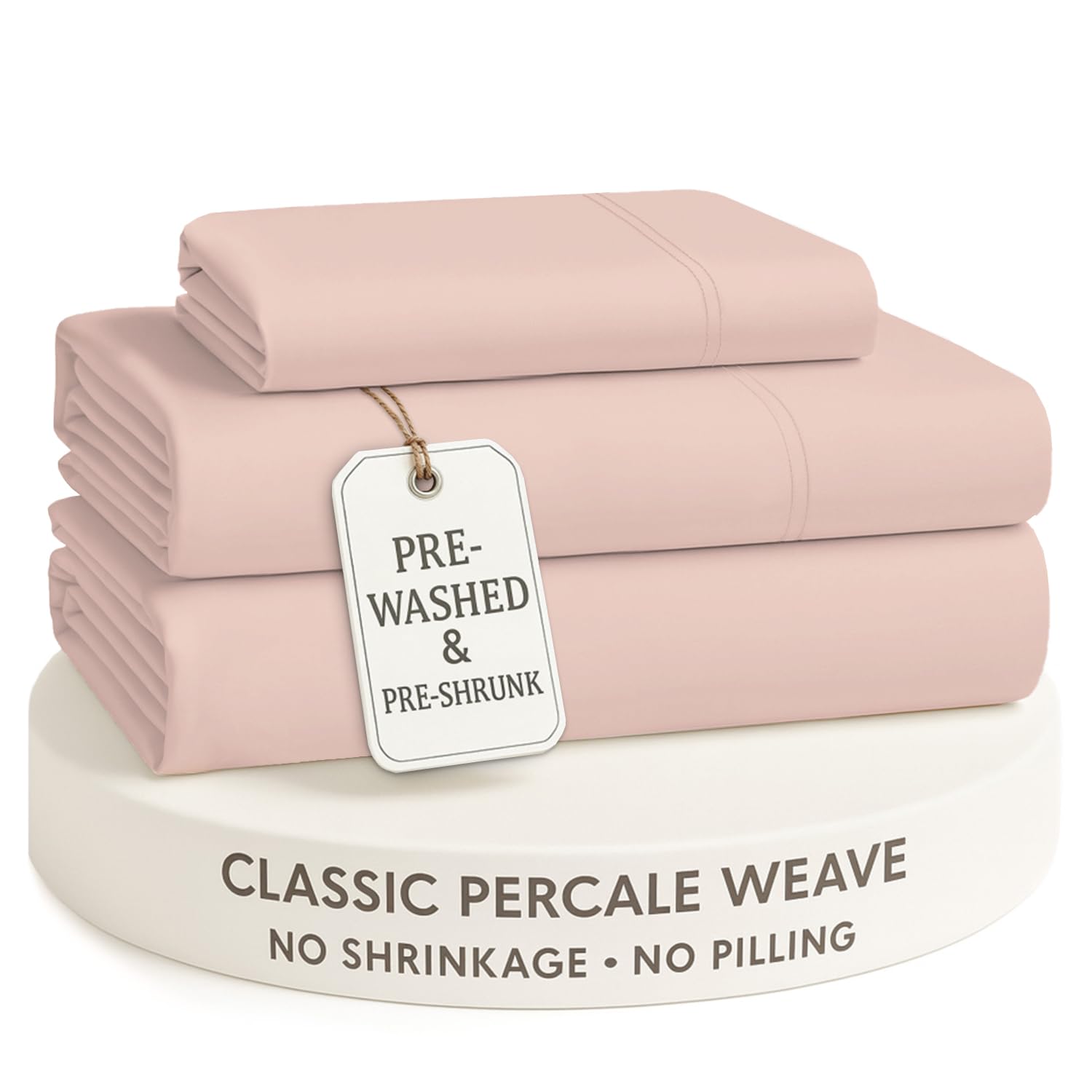 LANE LINEN Twin Sheets Set – Long-Staple 100% Cotton Pre-Washed Twin Sheets, Naturally Cool & Soft Percale Weave for All-Season Comfort for Dorm use, Machine Washable,15” Deep Pocket – Charcoal