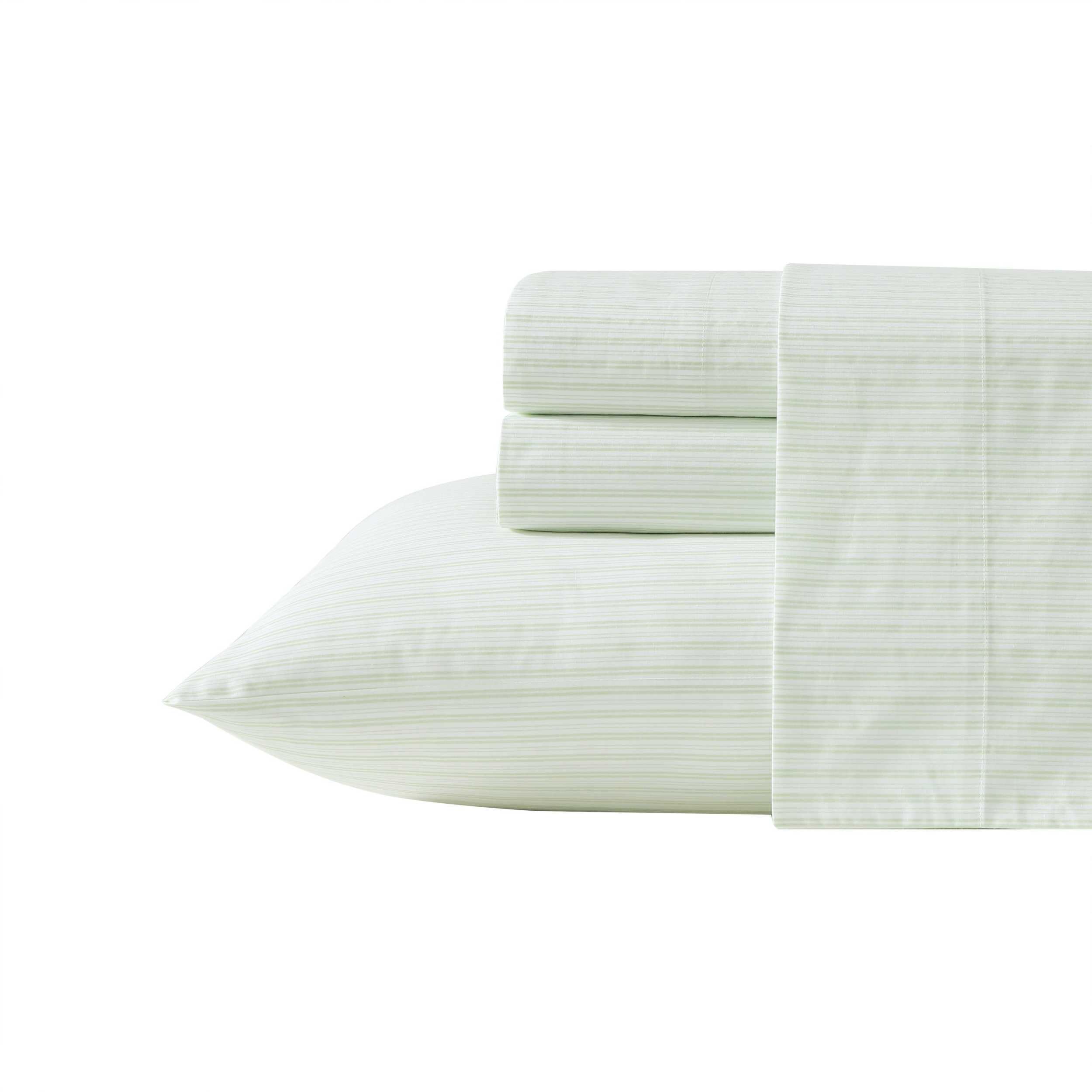 Laura Ashley - Queen Sheets, Cotton Percale Bedding Set, Lightweight & Breathable Home Decor (Evie Pink, Queen)