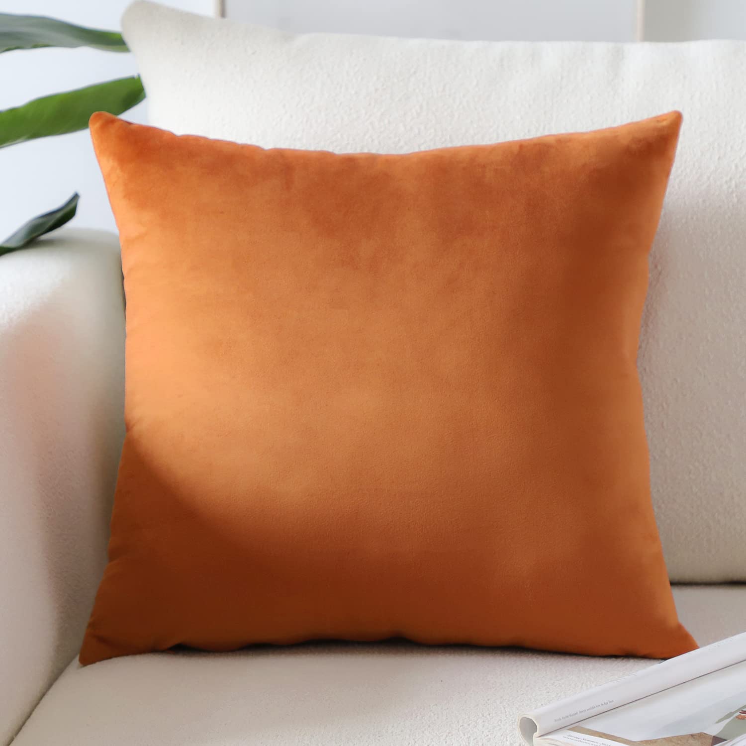 Artscope Luxury Velvet Pillow Covers Super Soft Decorative Square Throw Pillow Covers Case Cushion Covers for Sofa Couch Bedroom Car Decor 12x20 Inch Gold
