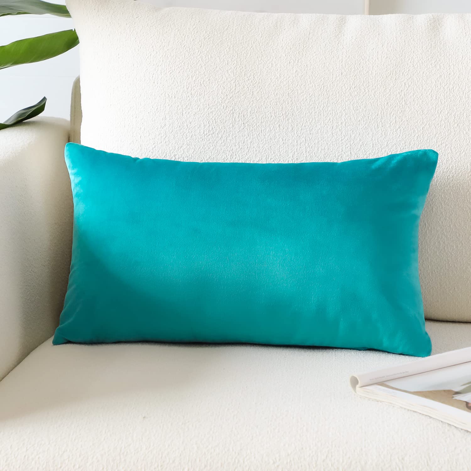 Artscope Luxury Velvet Pillow Covers Super Soft Decorative Square Throw Pillow Covers Case Cushion Covers for Sofa Couch Bedroom Car Decor 12x20 Inch Gold