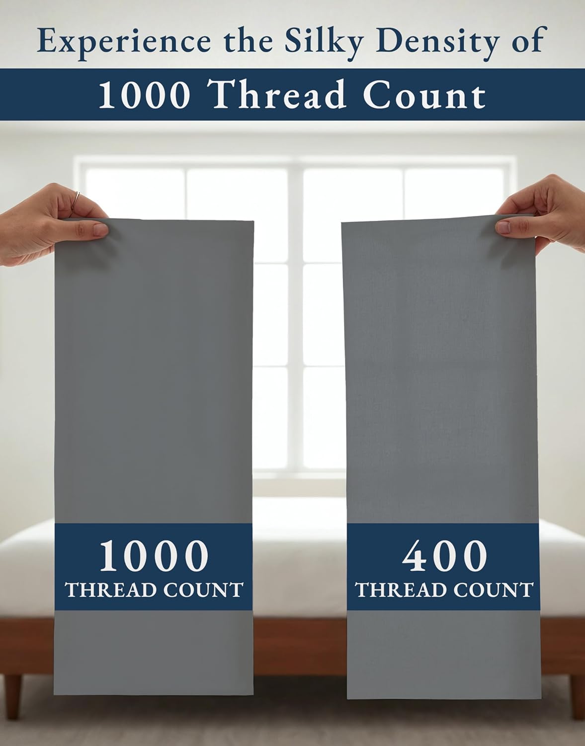 100% Egyptian Cotton King Sheet Set – Premium 1000 Thread Count Naturally Cooling & Breathable King Sheets, Authentic Long-Staple Cotton for Lasting Softness, Snug Fit 15" Deep Pocket Fitted -Charcoal