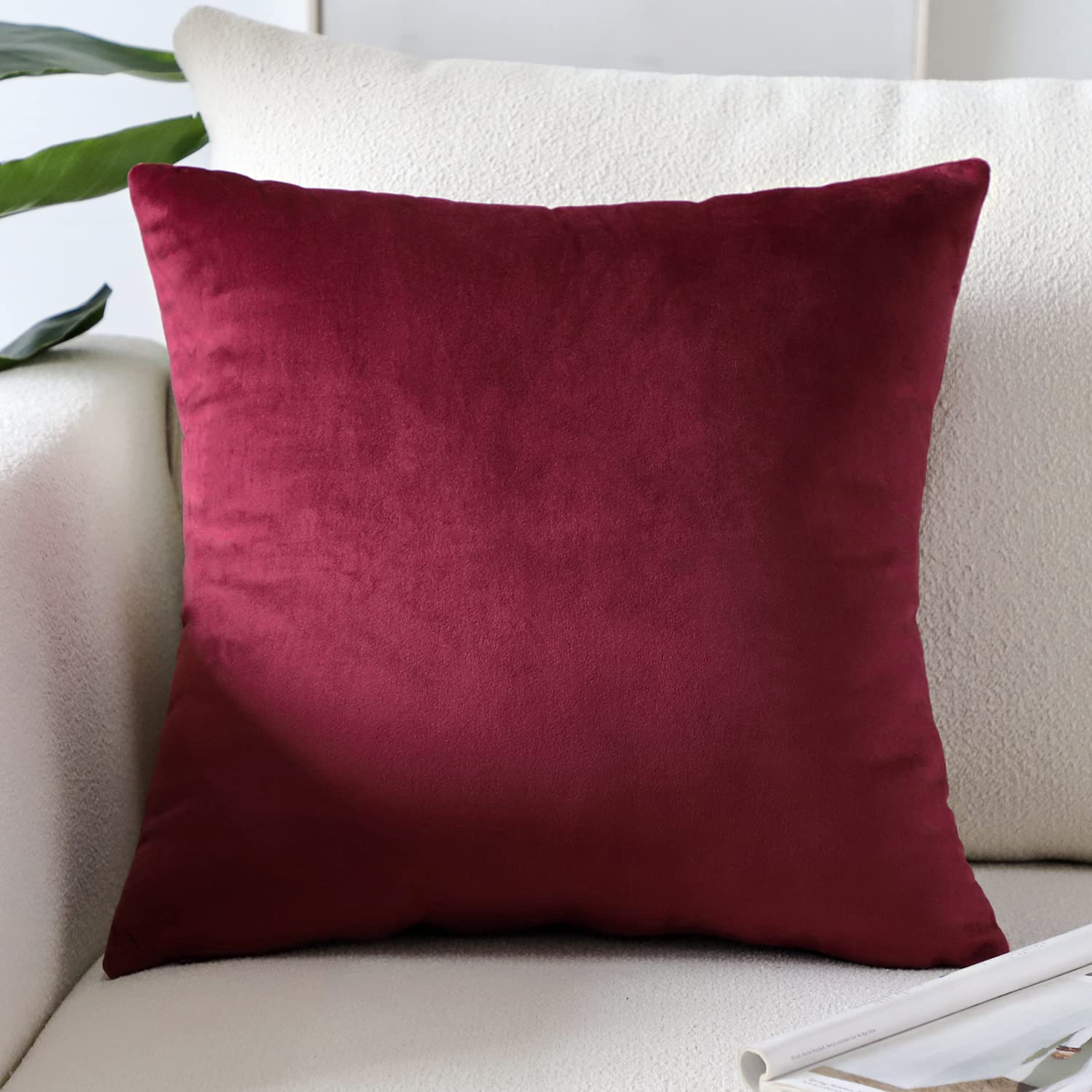 Artscope Luxury Velvet Pillow Covers Super Soft Decorative Square Throw Pillow Covers Case Cushion Covers for Sofa Couch Bedroom Car Decor 12x20 Inch Gold