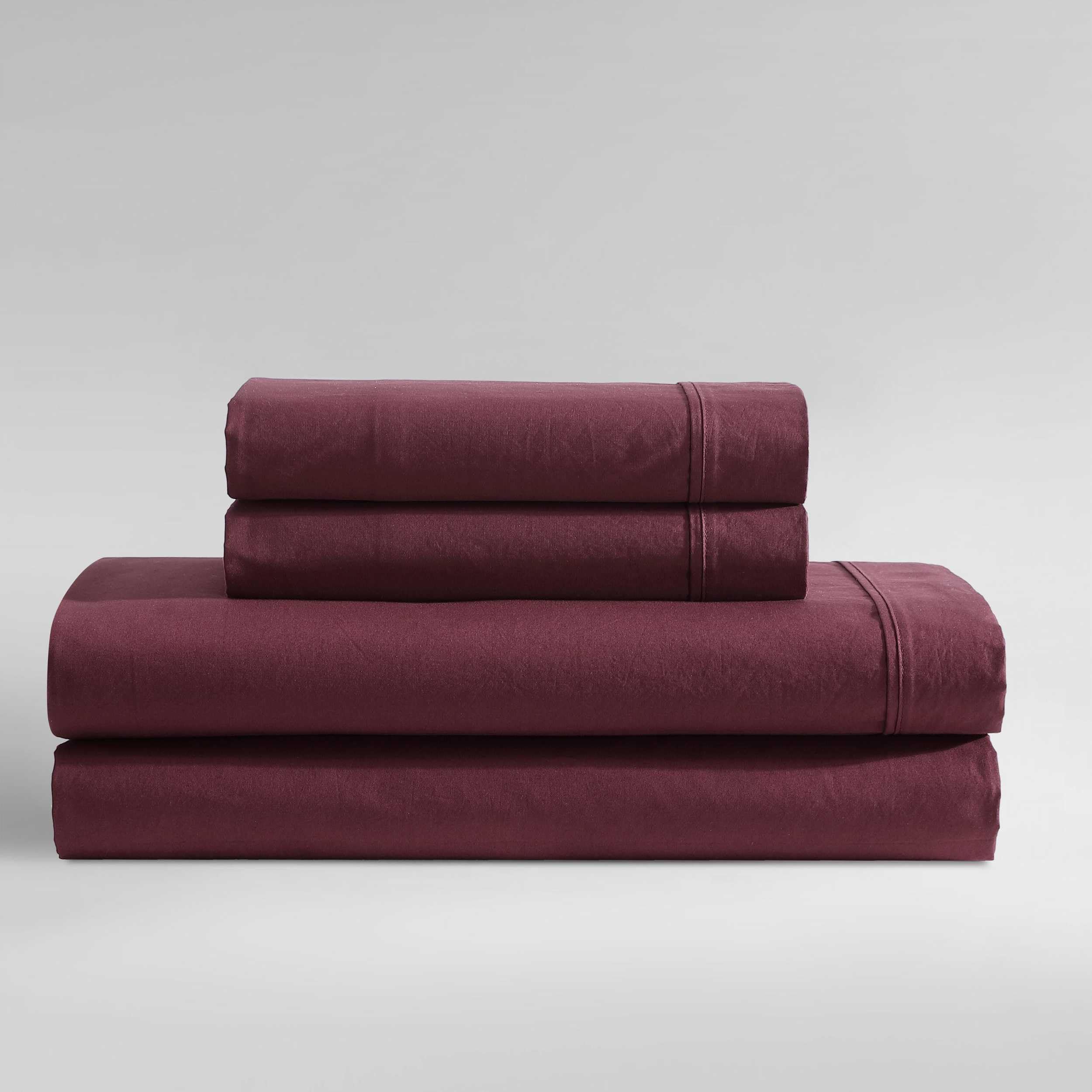 Calvin Klein - Queen Bed Sheets, Relaxed Garment Washed Cotton Percale Bedding Set with Matching Pillowcases, Deep Pockets, Oeko-TEX Certified (Washed Percale Steel Blue, Queen)