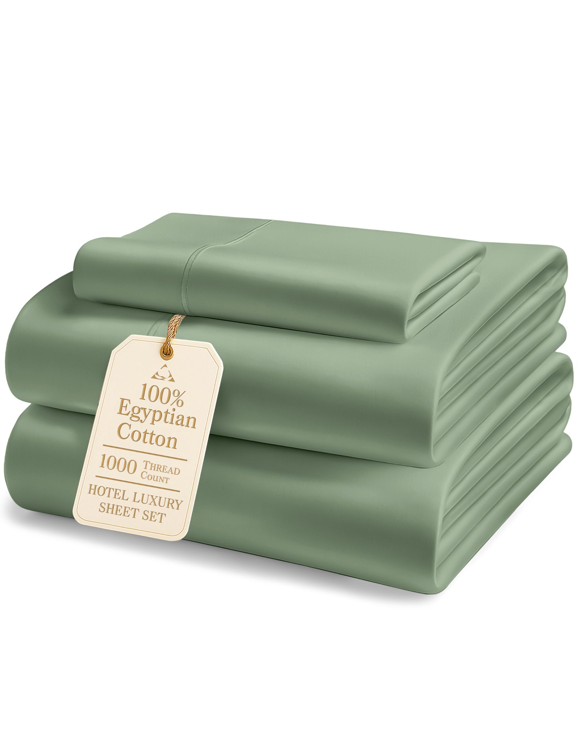 100% Egyptian Cotton King Sheet Set – Premium 1000 Thread Count Naturally Cooling & Breathable King Sheets, Authentic Long-Staple Cotton for Lasting Softness, Snug Fit 15" Deep Pocket Fitted -Charcoal