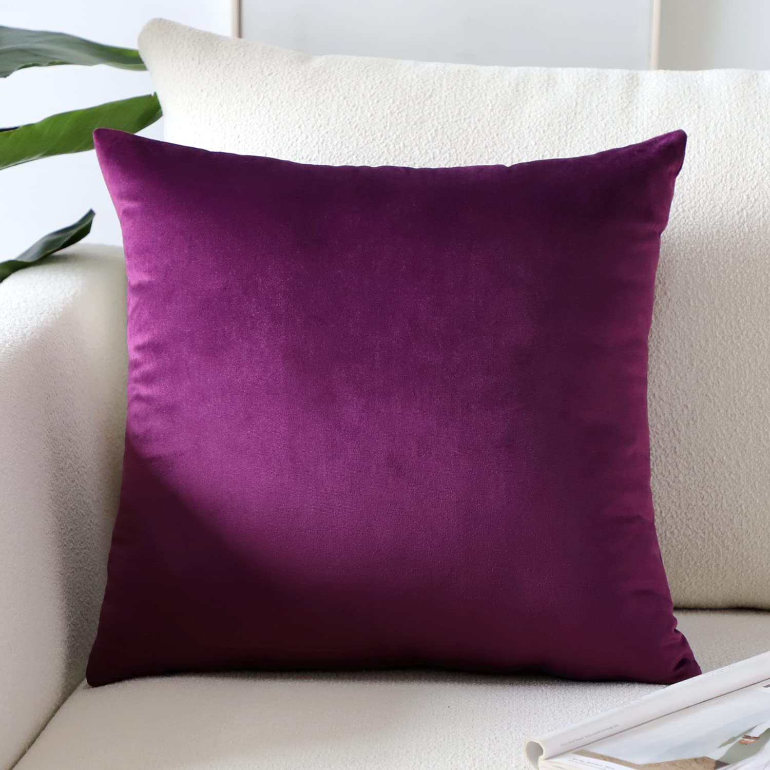 Artscope Luxury Velvet Pillow Covers Super Soft Decorative Square Throw Pillow Covers Case Cushion Covers for Sofa Couch Bedroom Car Decor 12x20 Inch Gold