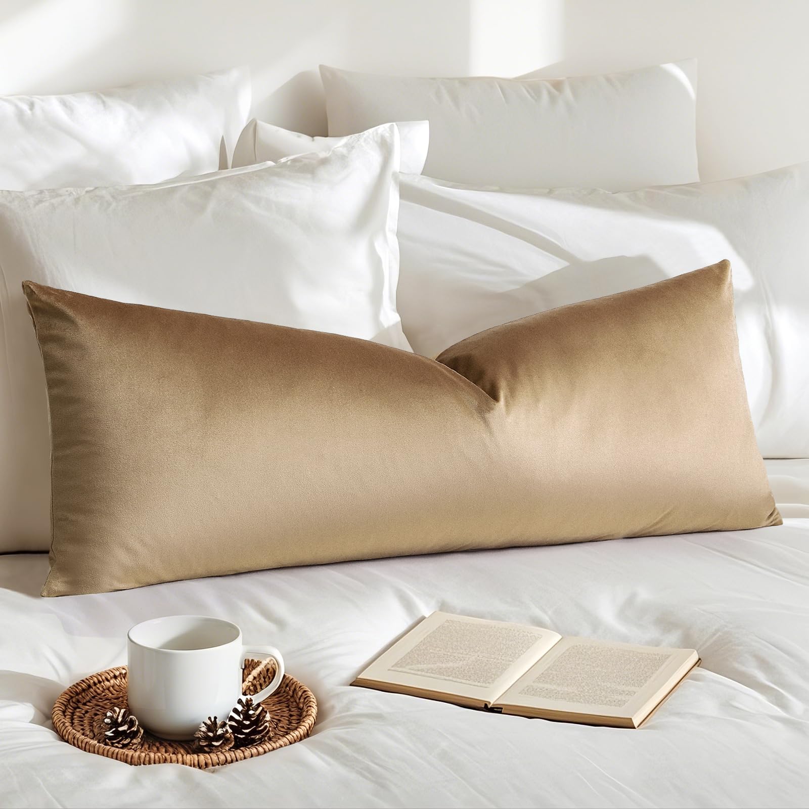 Artscope Luxury Velvet Pillow Covers Super Soft Decorative Square Throw Pillow Covers Case Cushion Covers for Sofa Couch Bedroom Car Decor 12x20 Inch Gold
