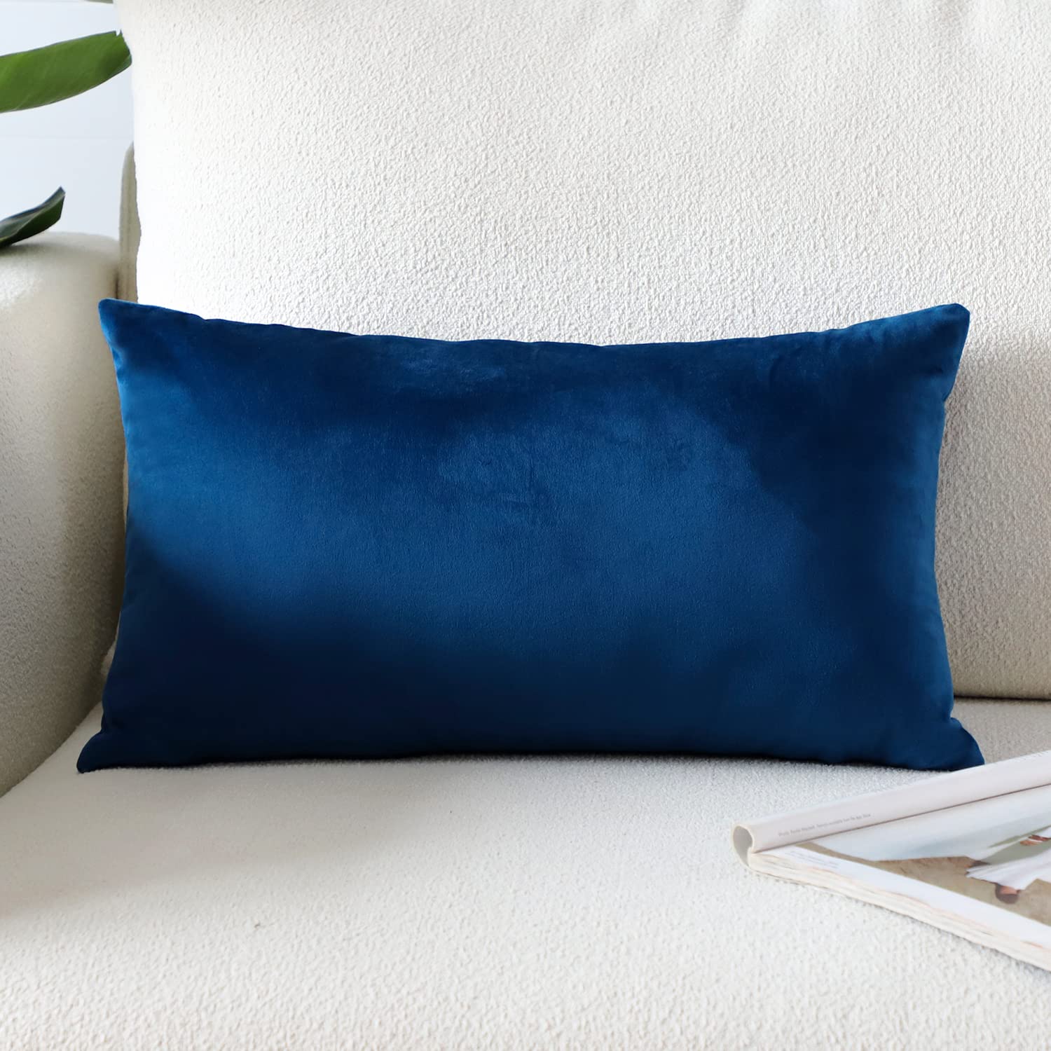 Artscope Luxury Velvet Pillow Covers Super Soft Decorative Square Throw Pillow Covers Case Cushion Covers for Sofa Couch Bedroom Car Decor 12x20 Inch Gold