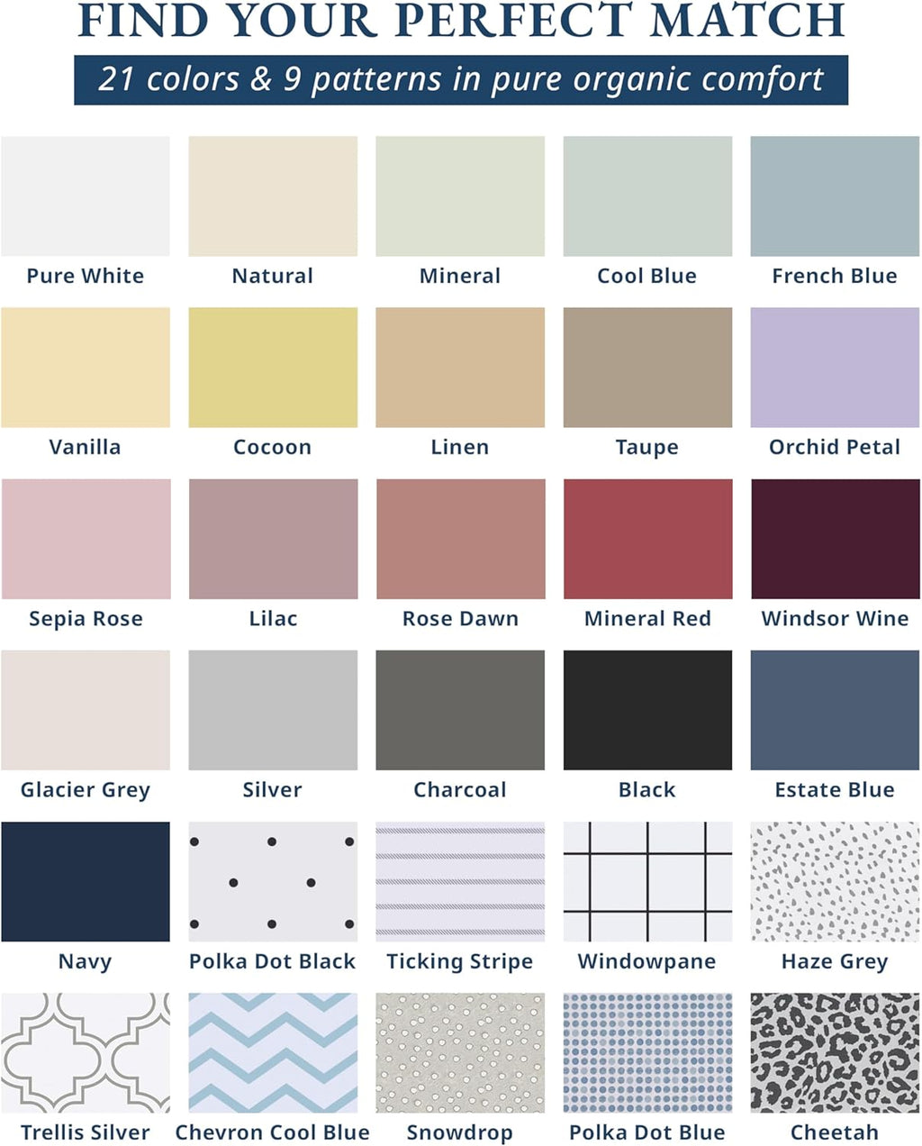 LANE LINEN 100% Organic Cotton Sheets Queen Size Bed Set, Machine Wash Eco Friendly Sustainably Produced Cotton Queen Sheet Set, Soft & Comfy Long Stabple Naturally Cooling Sheets– Mineral