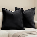 MIULEE Dark Coffee Velvet Throw Pillow Covers 20x20 Taupe Neutral Soft Decorative Solid Square Cushion Cases Pack of 2 Modern Luxury Home Decor for Couch, Sofa, Bedroom