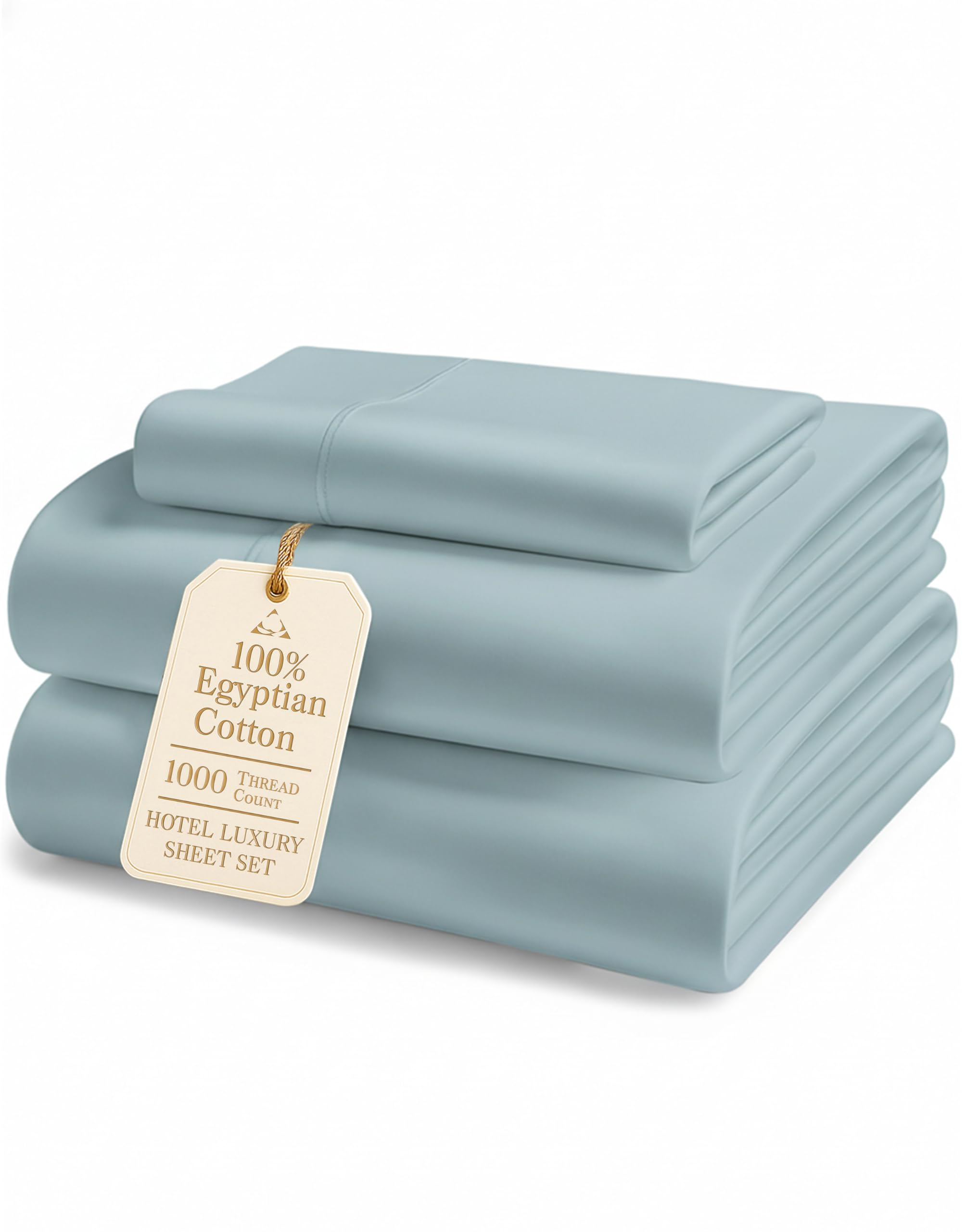 100% Egyptian Cotton King Sheet Set – Premium 1000 Thread Count Naturally Cooling & Breathable King Sheets, Authentic Long-Staple Cotton for Lasting Softness, Snug Fit 15" Deep Pocket Fitted -Charcoal