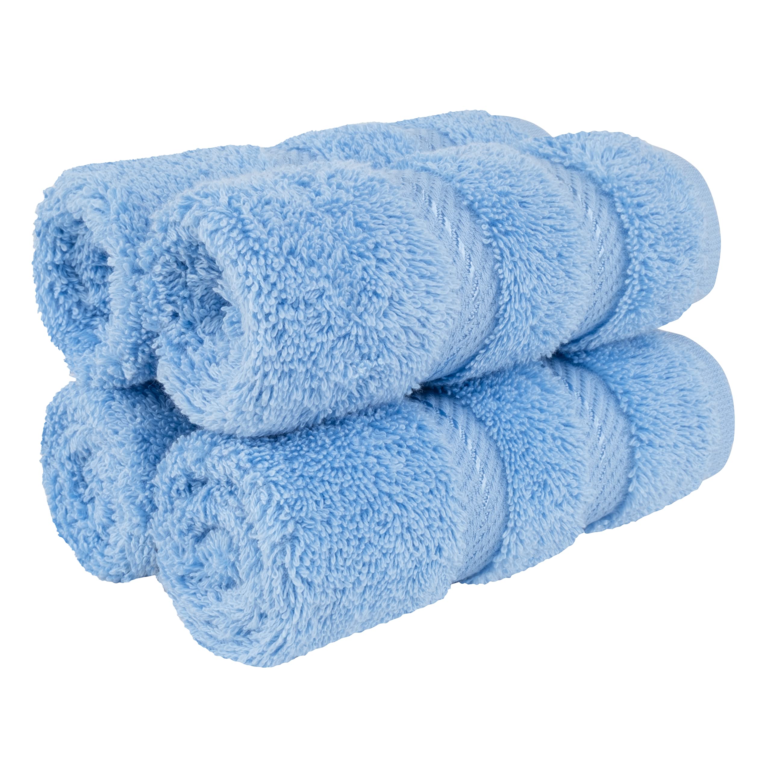 American Soft Linen Luxury 6 Piece Towel Set, 2 Bath Towels 2 Hand Towel 2 Washcloths, 600 GSM 100% Cotton Turkish Towels for Bathroom, Silver Grey Towel Sets