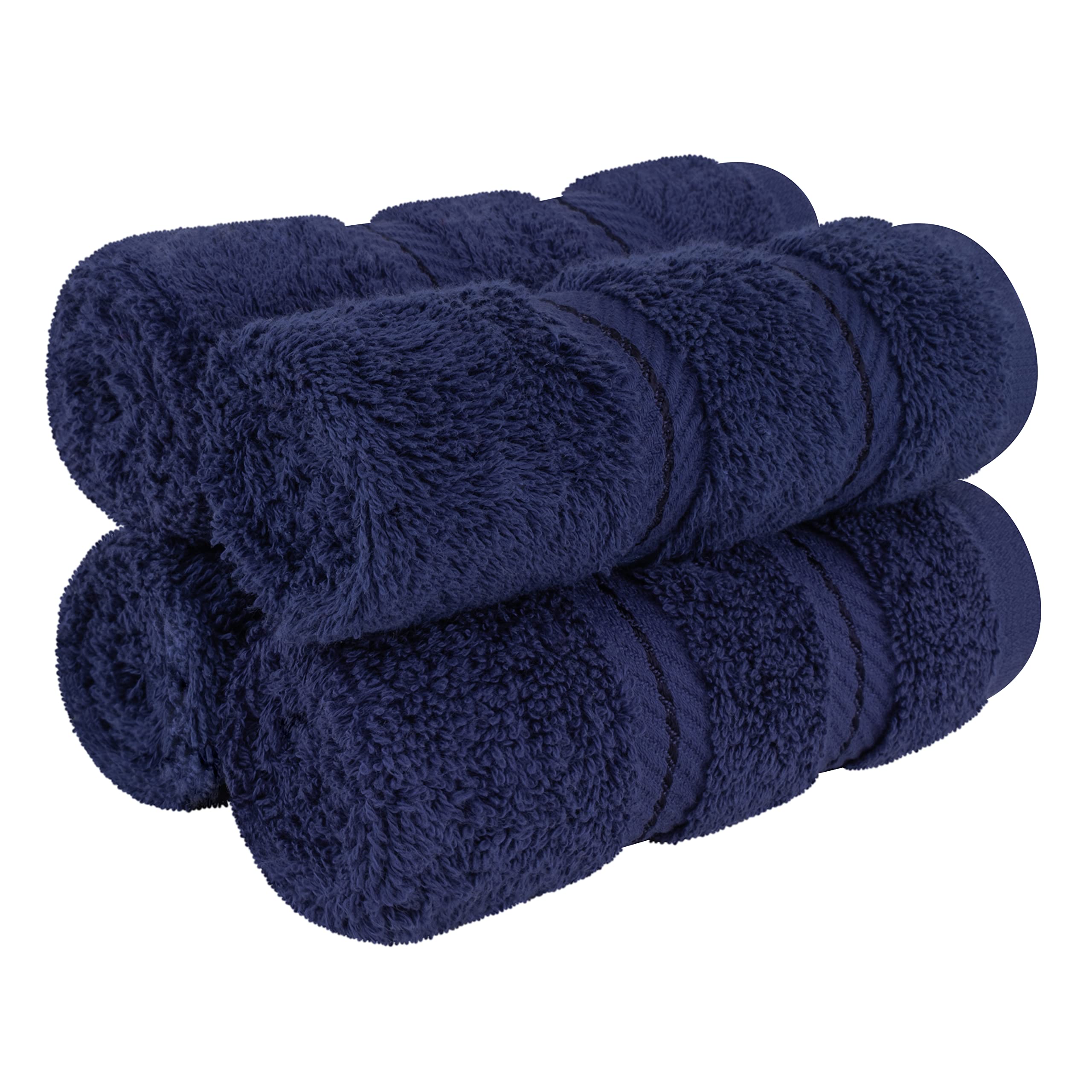 American Soft Linen Luxury 6 Piece Towel Set, 2 Bath Towels 2 Hand Towel 2 Washcloths, 600 GSM 100% Cotton Turkish Towels for Bathroom, Silver Grey Towel Sets