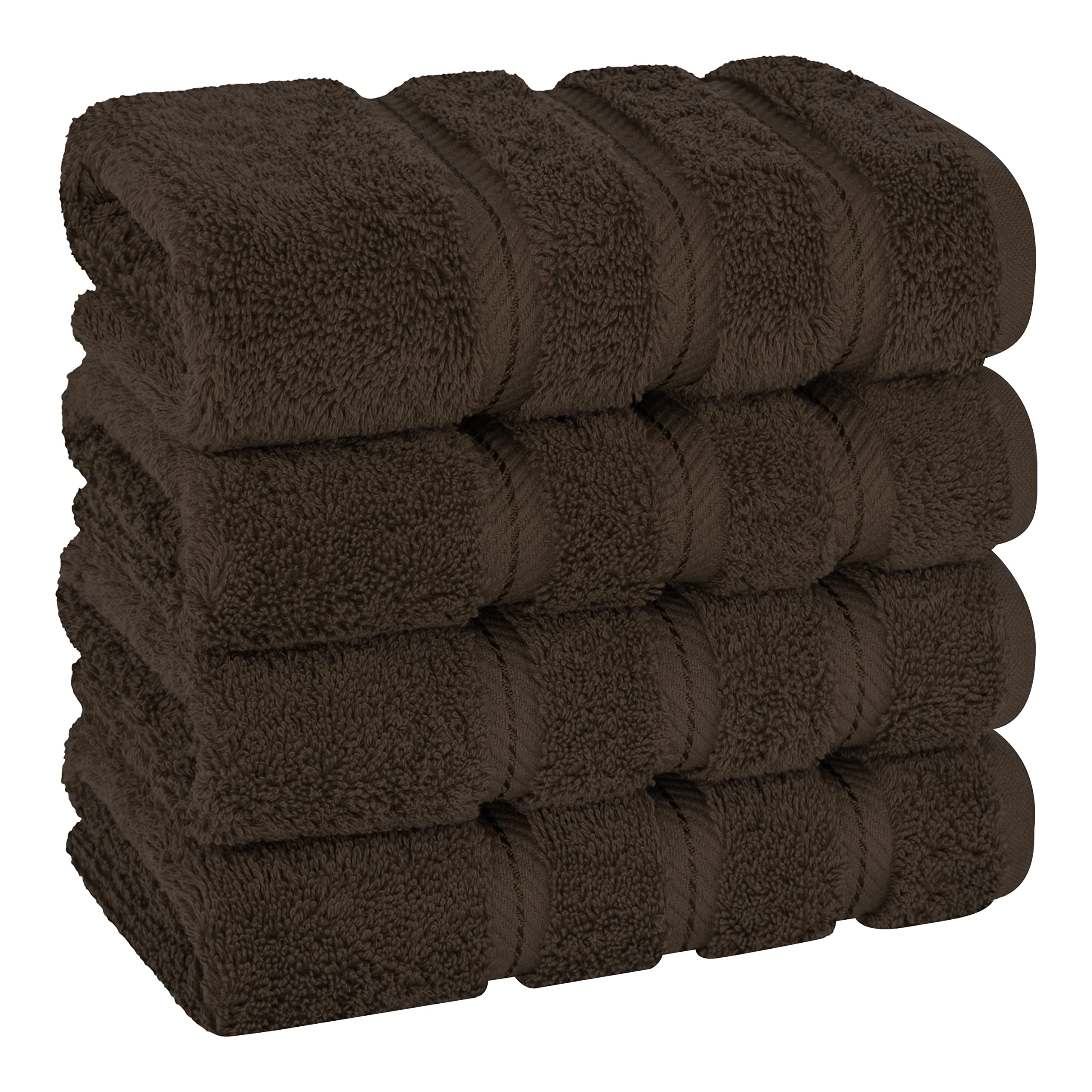 American Soft Linen Luxury 6 Piece Towel Set, 2 Bath Towels 2 Hand Towel 2 Washcloths, 600 GSM 100% Cotton Turkish Towels for Bathroom, Silver Grey Towel Sets