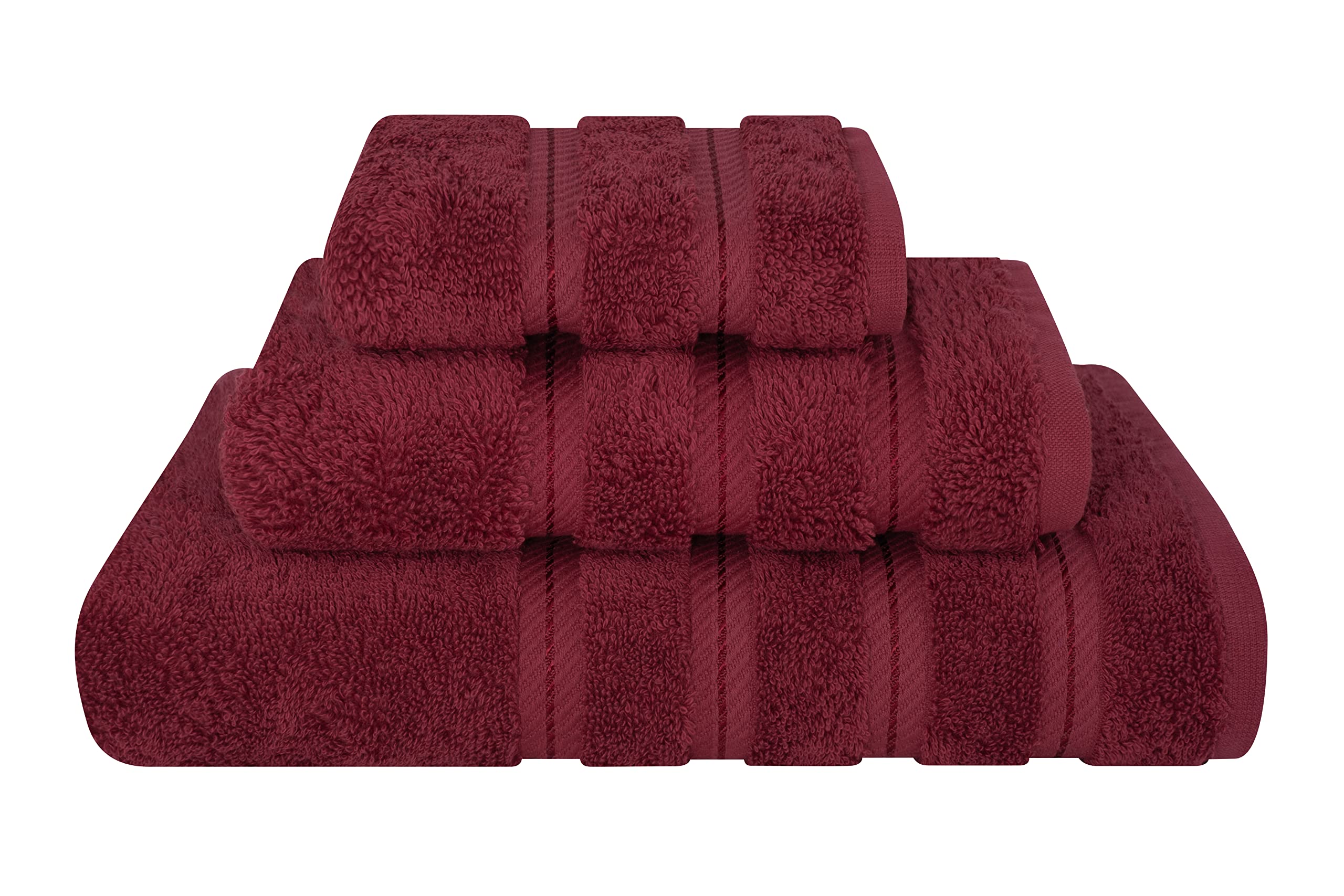 American Soft Linen Luxury 6 Piece Towel Set, 2 Bath Towels 2 Hand Towel 2 Washcloths, 600 GSM 100% Cotton Turkish Towels for Bathroom, Silver Grey Towel Sets