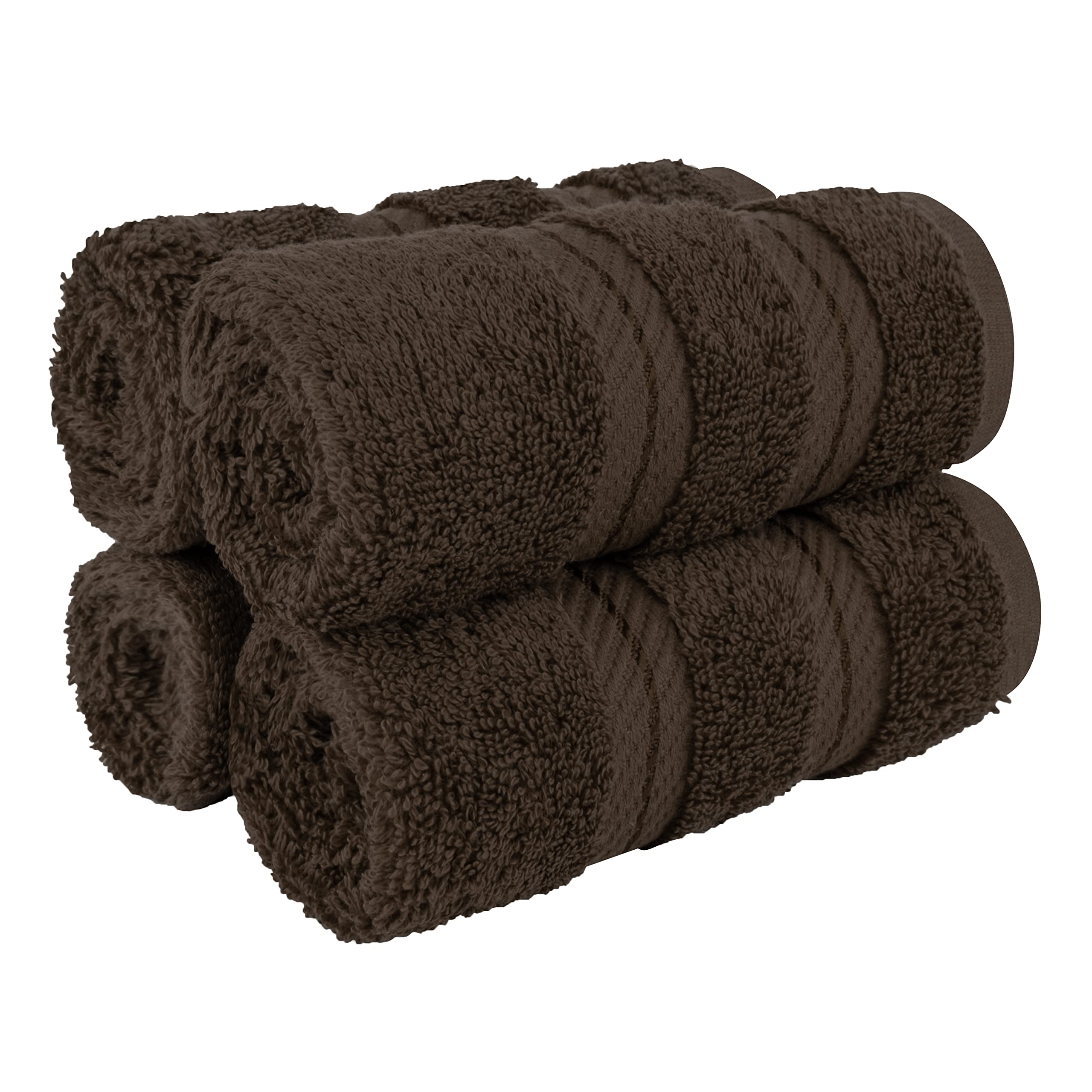 American Soft Linen Luxury 6 Piece Towel Set, 2 Bath Towels 2 Hand Towel 2 Washcloths, 600 GSM 100% Cotton Turkish Towels for Bathroom, Silver Grey Towel Sets
