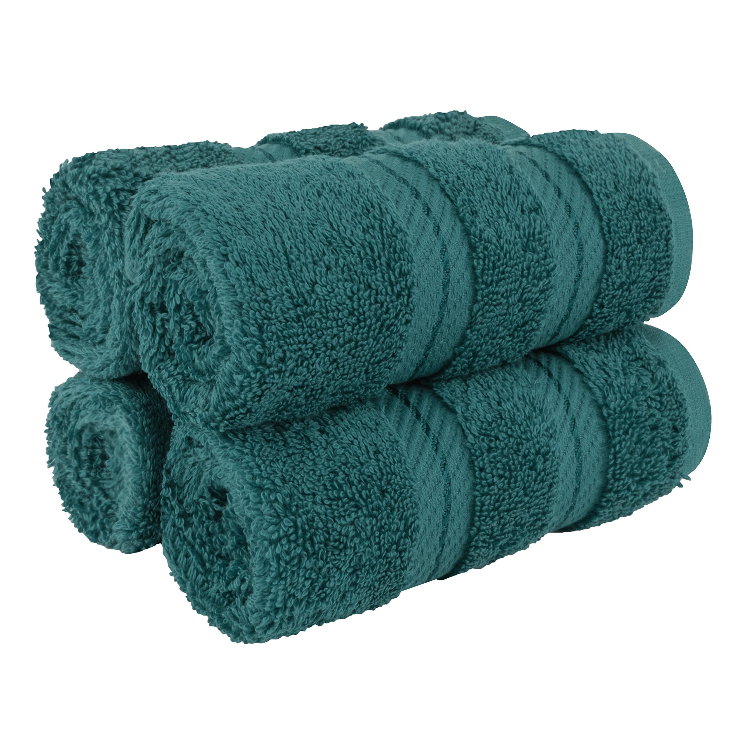 American Soft Linen Luxury 6 Piece Towel Set, 2 Bath Towels 2 Hand Towel 2 Washcloths, 600 GSM 100% Cotton Turkish Towels for Bathroom, Silver Grey Towel Sets