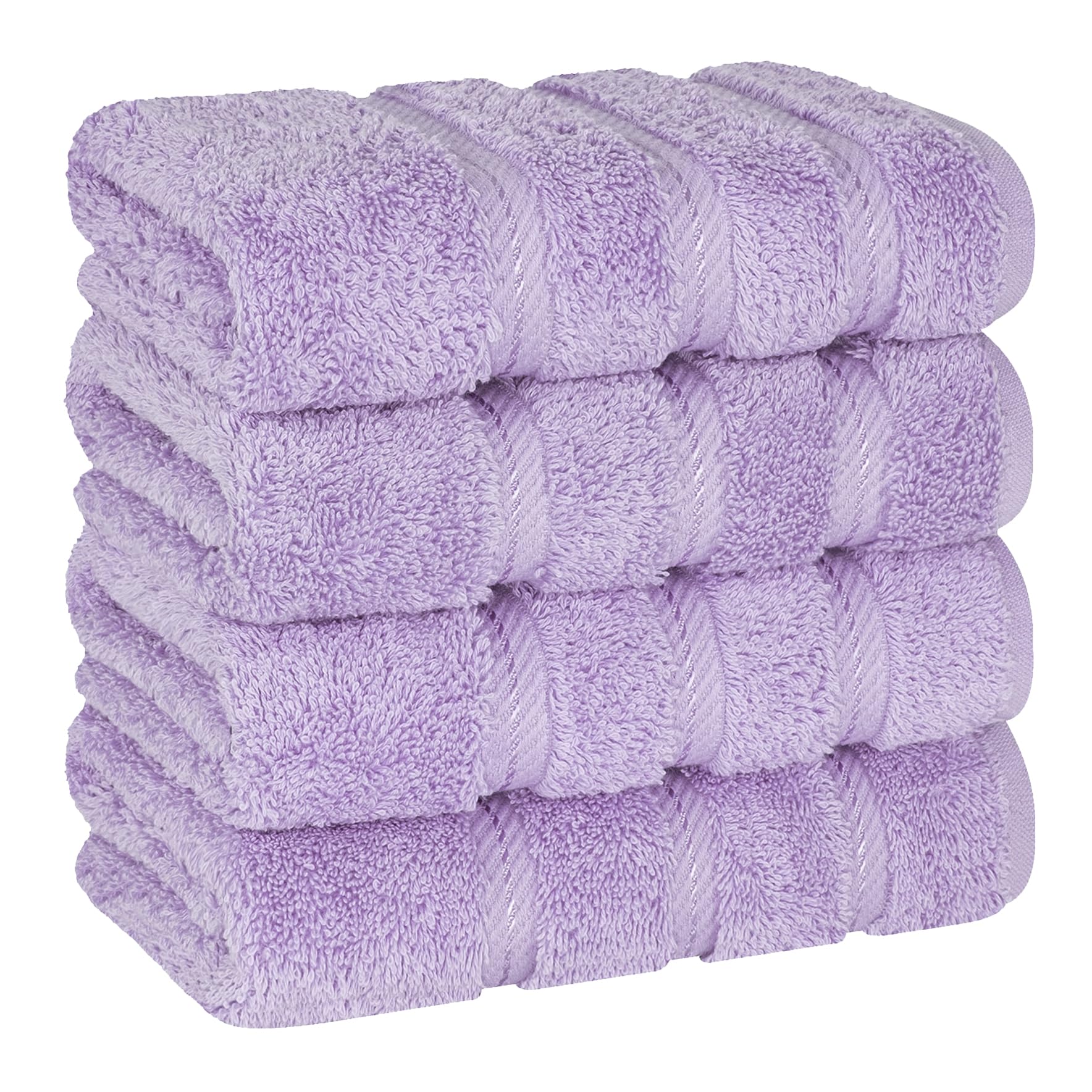 American Soft Linen Luxury 6 Piece Towel Set, 2 Bath Towels 2 Hand Towel 2 Washcloths, 600 GSM 100% Cotton Turkish Towels for Bathroom, Silver Grey Towel Sets