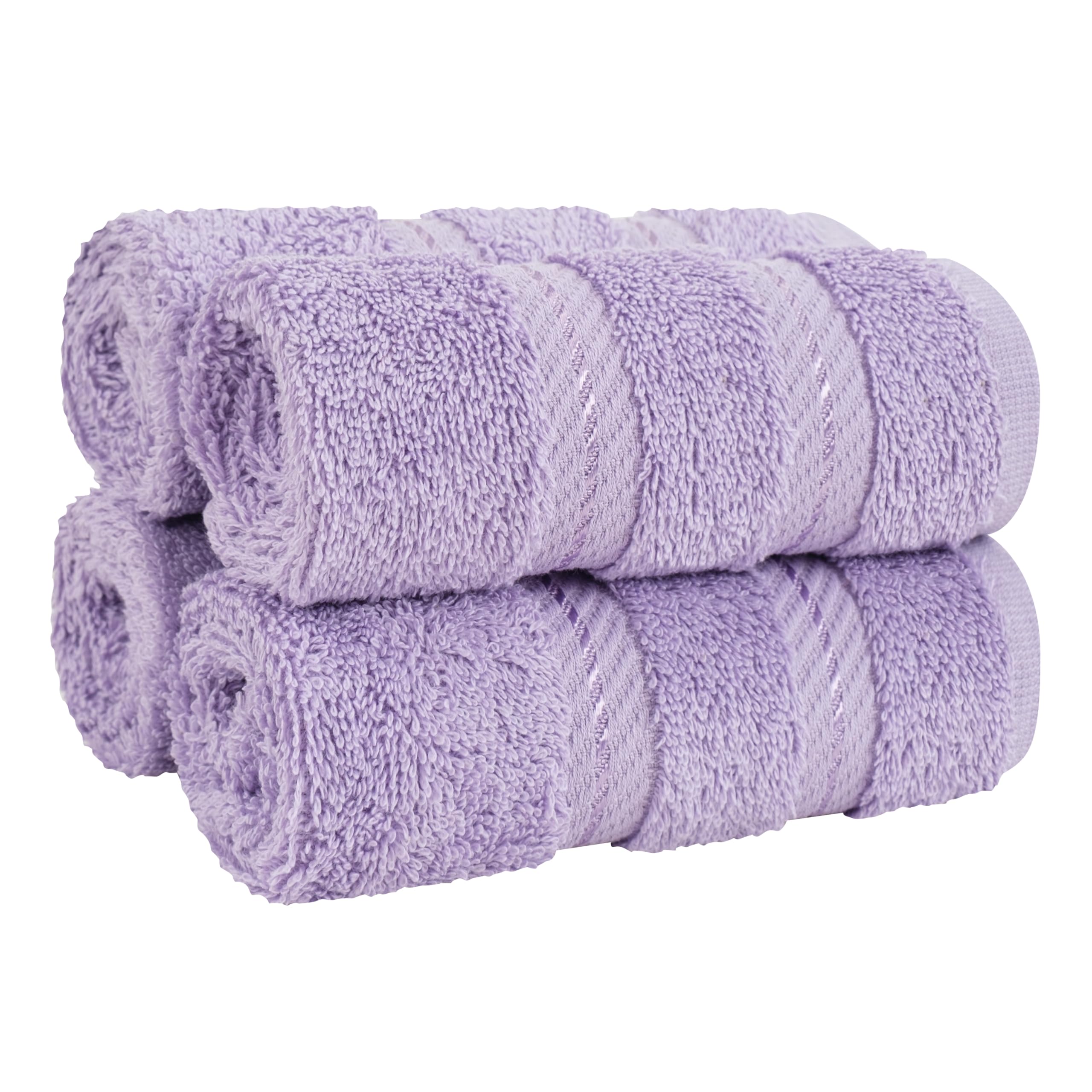 American Soft Linen Luxury 6 Piece Towel Set, 2 Bath Towels 2 Hand Towel 2 Washcloths, 600 GSM 100% Cotton Turkish Towels for Bathroom, Silver Grey Towel Sets