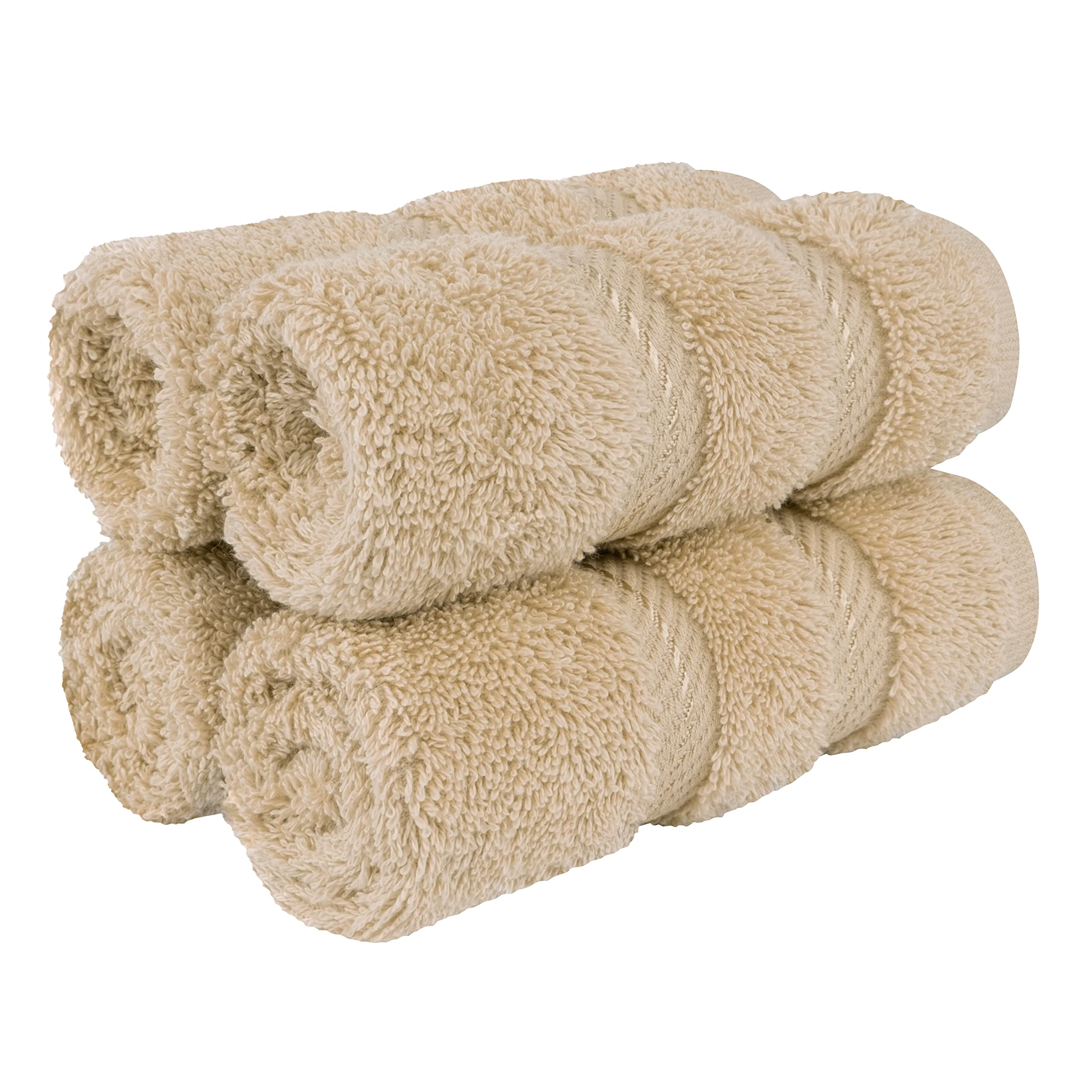 American Soft Linen Luxury 6 Piece Towel Set, 2 Bath Towels 2 Hand Towel 2 Washcloths, 600 GSM 100% Cotton Turkish Towels for Bathroom, Silver Grey Towel Sets