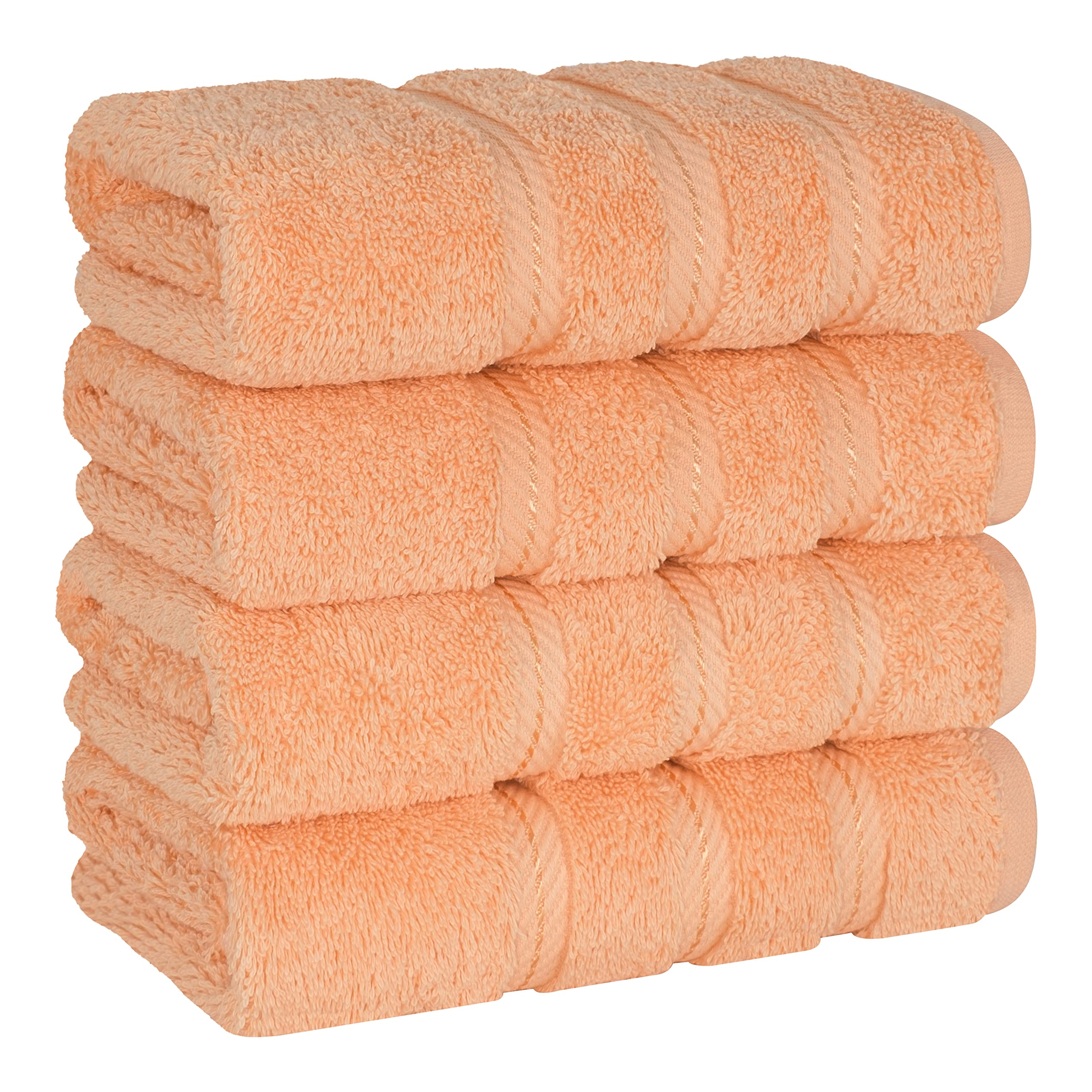 American Soft Linen Luxury 6 Piece Towel Set, 2 Bath Towels 2 Hand Towel 2 Washcloths, 600 GSM 100% Cotton Turkish Towels for Bathroom, Silver Grey Towel Sets