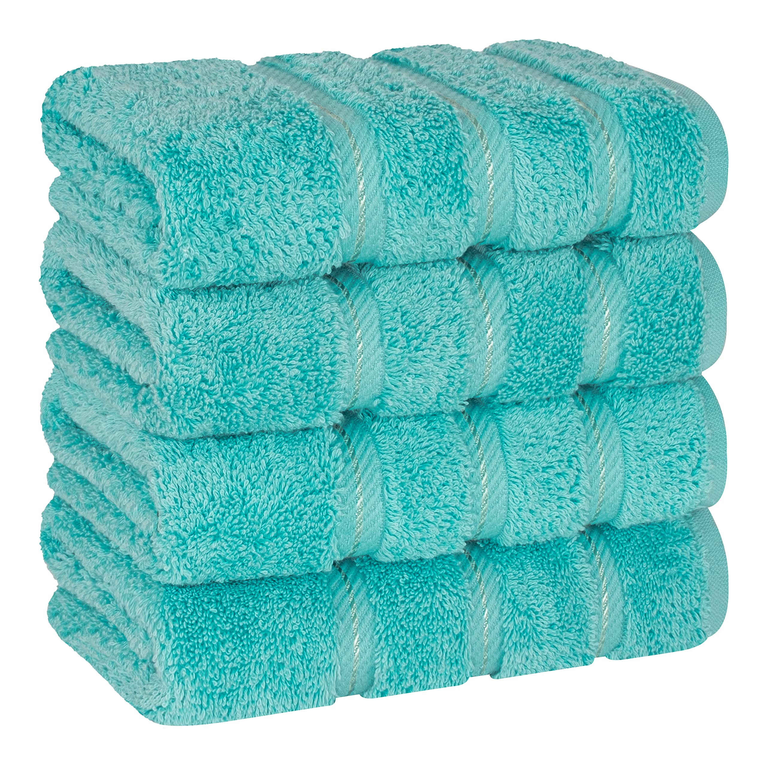 American Soft Linen Luxury 6 Piece Towel Set, 2 Bath Towels 2 Hand Towel 2 Washcloths, 600 GSM 100% Cotton Turkish Towels for Bathroom, Silver Grey Towel Sets