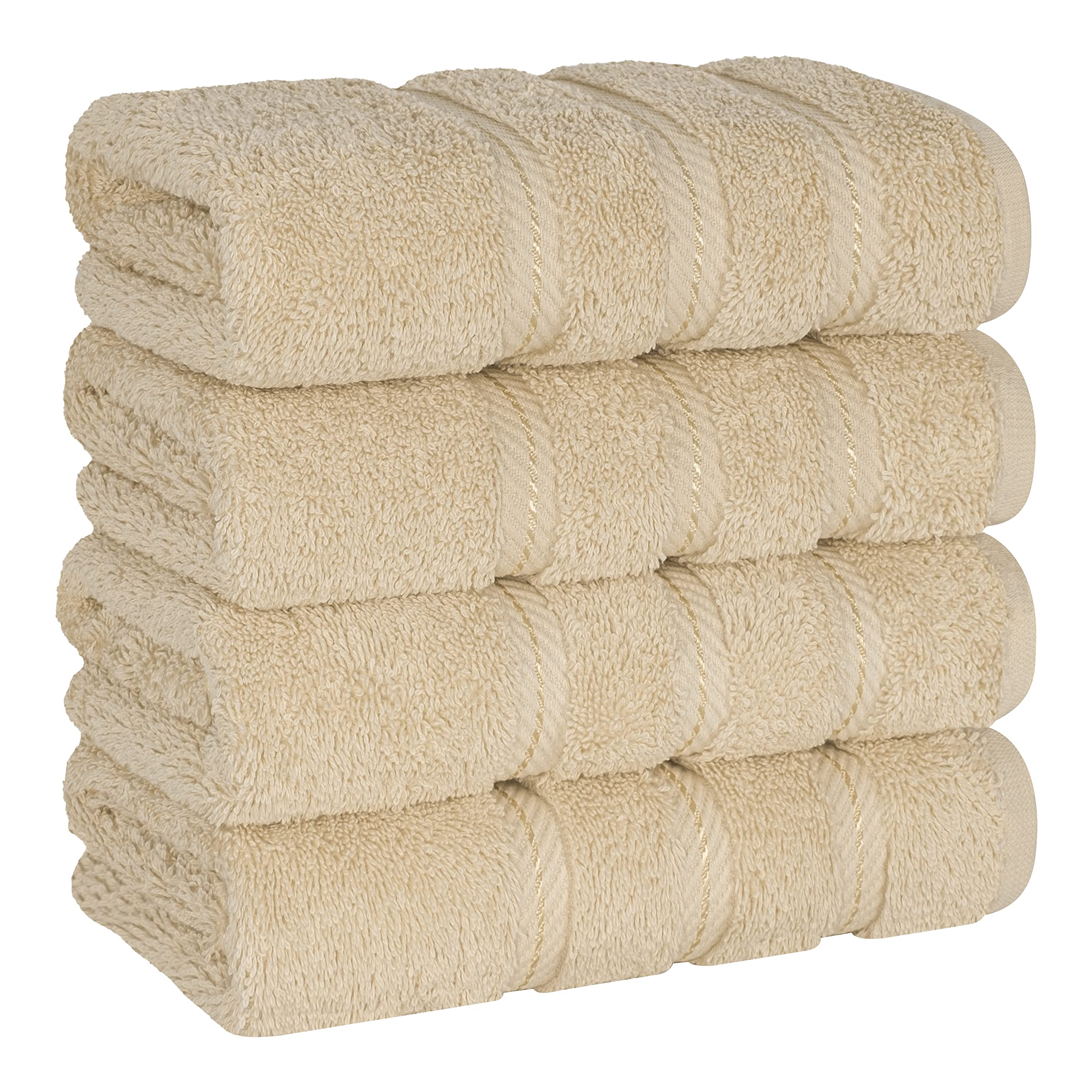 American Soft Linen Luxury 6 Piece Towel Set, 2 Bath Towels 2 Hand Towel 2 Washcloths, 600 GSM 100% Cotton Turkish Towels for Bathroom, Silver Grey Towel Sets