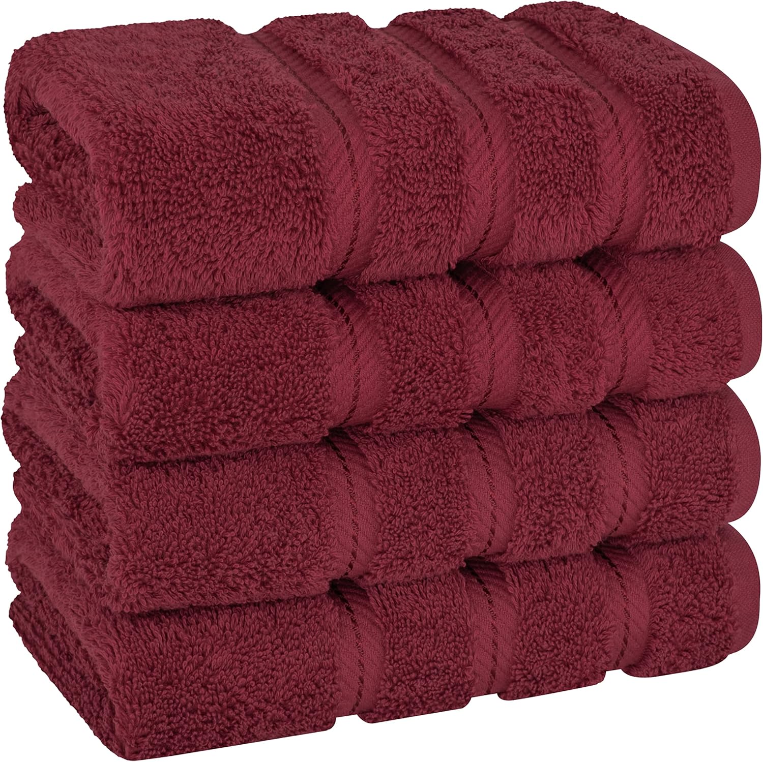 American Soft Linen Luxury 6 Piece Towel Set, 2 Bath Towels 2 Hand Towel 2 Washcloths, 600 GSM 100% Cotton Turkish Towels for Bathroom, Silver Grey Towel Sets