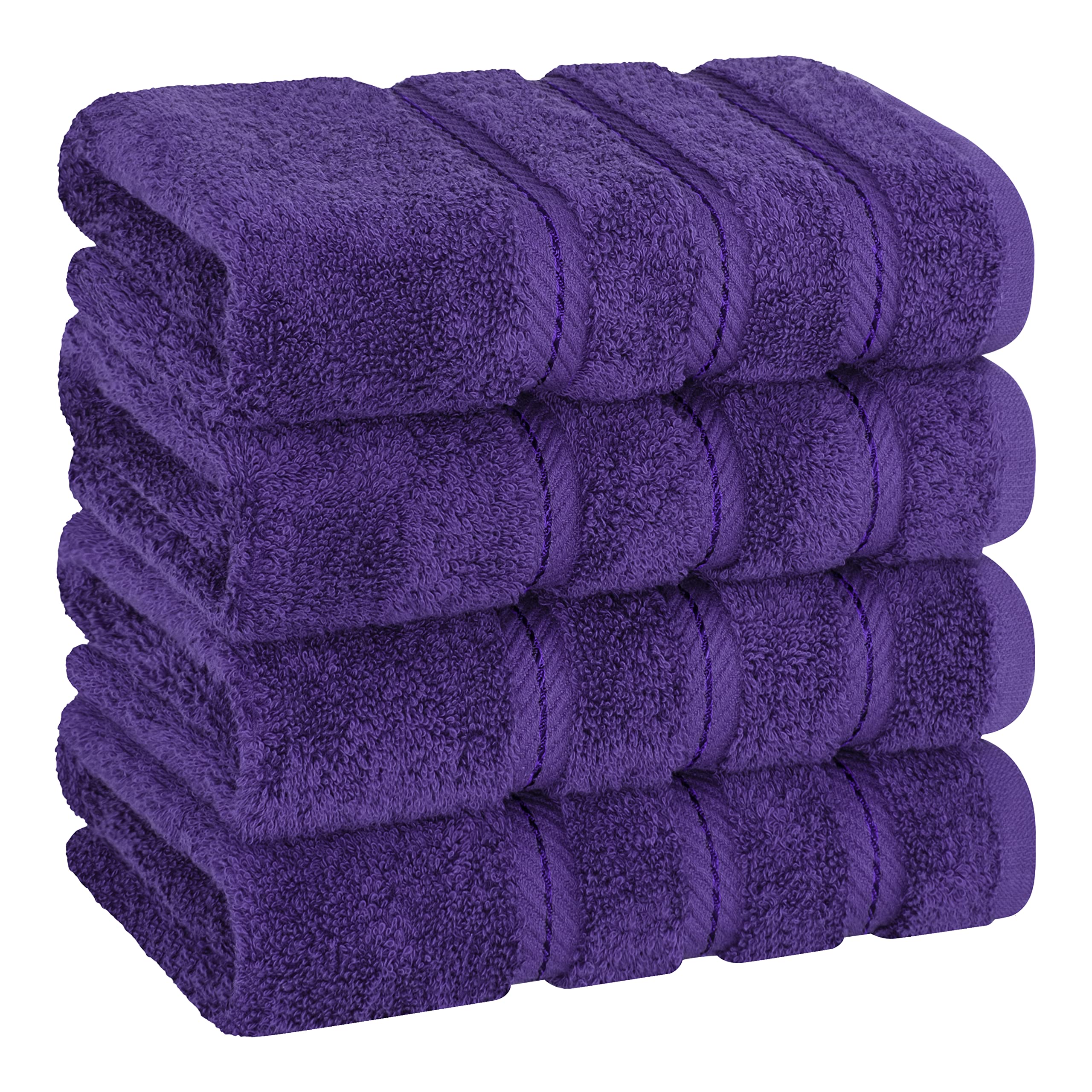 American Soft Linen Luxury 6 Piece Towel Set, 2 Bath Towels 2 Hand Towel 2 Washcloths, 600 GSM 100% Cotton Turkish Towels for Bathroom, Silver Grey Towel Sets
